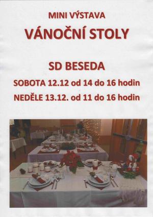 Vánoční stoly - mini výstava