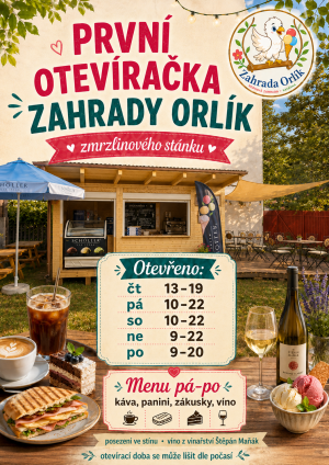 Zahrada Orlík - kavárna