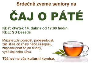 čaj o páté duben